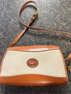 Vintage Dooney & Bourke All Weather Leather Brown Crossbody Bag Purse Handbag